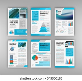 Planos de fundo vetoriais abstratos e elementos de brochura infográfica para visualização de negócios e finanças. Conjunto de modelos infográficos para folheto, apresentação, livreto, impressão, site