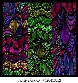 Abstract vector backgrounds set. 