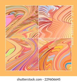 Abstract vector backgrounds set in 4 color. eps8
