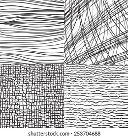 Abstract vector backgrounds set with lines