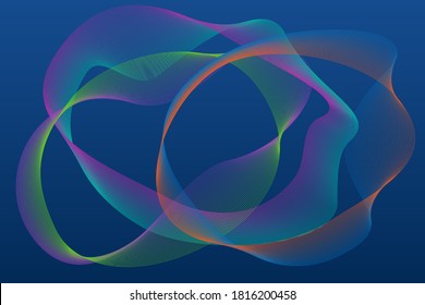 Abstract vector backround of bright lines