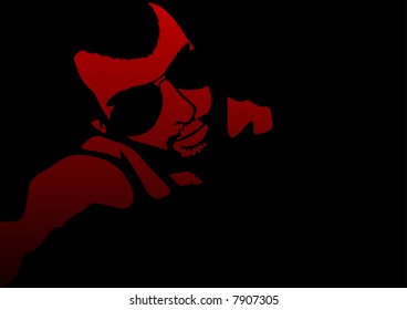 Abstract vector of a bad guy