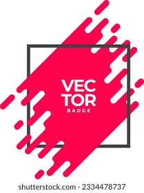 Abstract vector badge. Trendy minimal design. Eps10 vector.