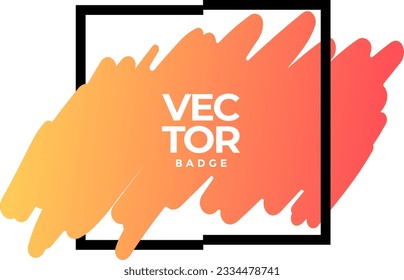 Abstract vector badge. Trendy minimal design. Eps10 vector.