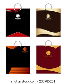 Abstract vector bag design template