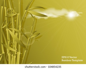 abstract vector bamboo template with copy space. Eps10