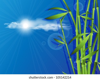 abstract vector bamboo template with copy space. Eps10