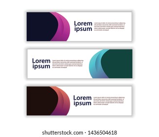abstract vector banner background color