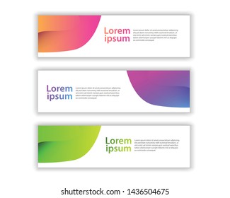 abstract vector banner background color