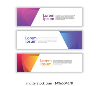 abstract vector banner background color