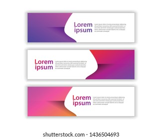 abstract vector banner background color