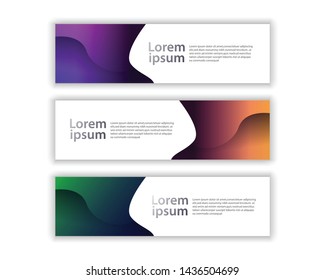 abstract vector banner background color