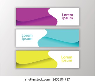 abstract vector banner background color