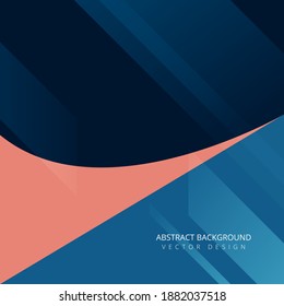 Abstract vector banner in blue. Square banner design. Decorative background.