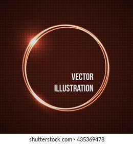 Abstract vector banner with corona rings. Dark Red Circles Background. Vector Illustration.