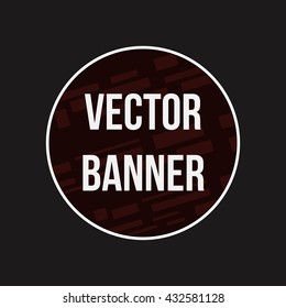 Abstract Vector Banner - Dark Red Circles behind Dark Background