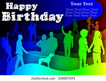 Abstract vector banner design, greeting card. Isolated illustration cuts out the concept in paper-style A4 format.
