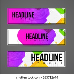 Abstract vector banner design template for web or print.