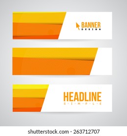 Abstract vector banner design template for web or print.