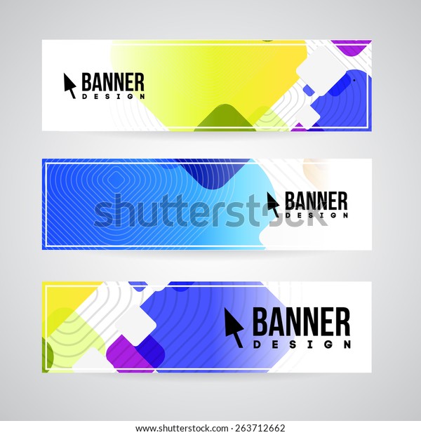 Abstract Vector Banner Design Template Web Stock Vector Royalty