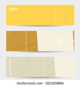 Resumen de diseño de banner vectorial con formas onduladas en colores naturales. Mano texturada con rayas y garabatos. Arte contemporáneo moderno. Plantilla de encabezado web para evento de promoción de venta.
