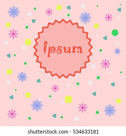 Abstract vector banner. With falling snowflakes.