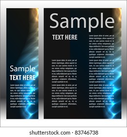 Abstract vector banner and flyer vertical set