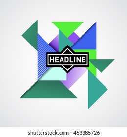Abstract vector banner with Geometric Background. Triangles Background for Startup Presentations, Application and Web Site Banners.