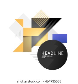 Abstract vector banner with Geometric Pattern. Triangles Background for Startup Presentations, Application and Web Site Banners.