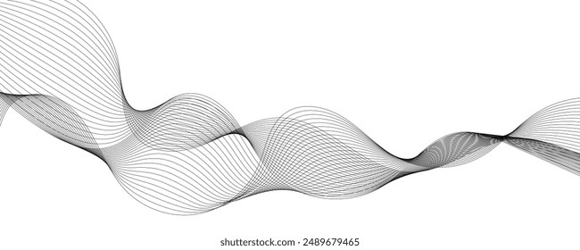 Anuncio de Vector Abstractas con líneas onduladas grises
