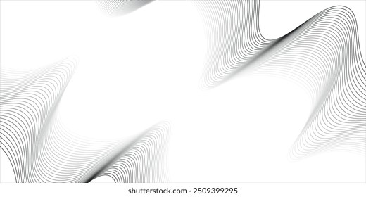 Anuncio de Vector Abstractas con líneas onduladas grises
