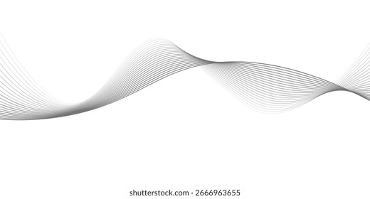Anuncio de Vector Abstractas con líneas onduladas grises
