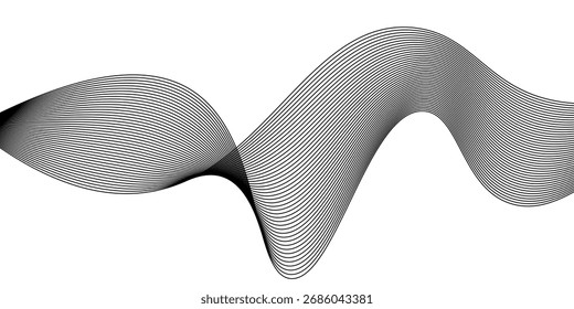 Anuncio de Vector Abstractas con líneas onduladas grises
