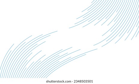 Pancarta vector abstracta con ondas azul claro. Trazo editable