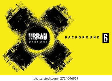 Anuncio de Vector Abstractas sobre urbanismo, arte callejero, tecnología digital y estudios fotográficos sobre el fondo de la arquitectura de una ciudad, diseño de camisetas, póster. No se utiliza IA