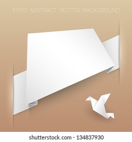 Abstract vector banner origami