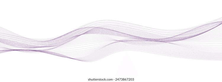  Abstract vector banner with purple waves. EPS10
