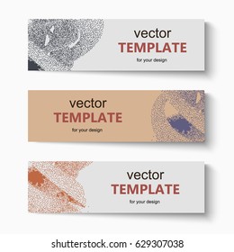 Abstract vector banner set for design. Illustration