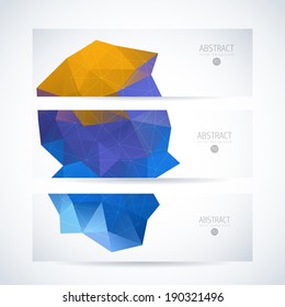 abstract vector banner set offering straight water anatomy group colorful abstract scene technology pile glass wash clouds performance modern site business blue wave cloud clean refreshing set concept