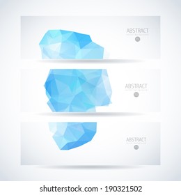 abstract vector banner set offering line water prescription union colorful conceptual scene technique pile multicolor glass ripple clouds performance trendy site business blue cloud clean cool series