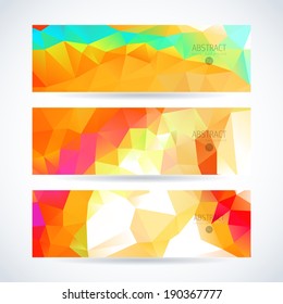 abstract vector banner set offering straight water remedy gathering colorful abstraction background scene technology heap multicolor glassware splash clouds performance modern site employment wave cle