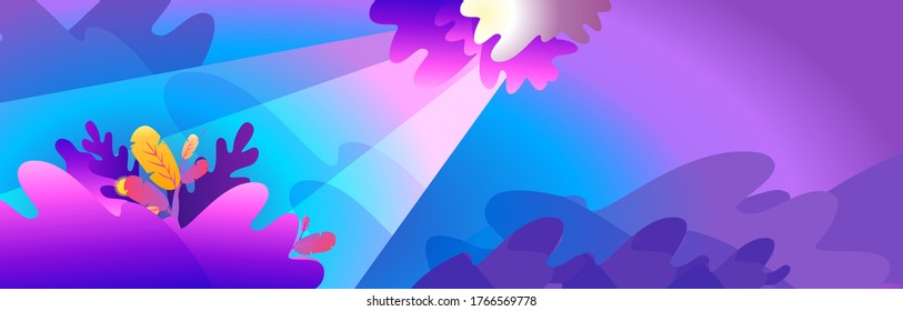 abstract vector banner storm sea landscape