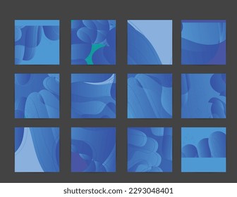Plantilla de pancarta de vector abstracto con formas de solapamiento orgánico de gradiente brillante con textura gruesa. Arte de líneas onduladas fluidas. Plantilla para la venta estacional de tecnología publicitaria.