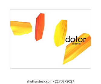 Abstrakte Vektorbanner-Vorlage mit bunten, hellen Acryl-strukturierten Formen. Handgezeichnete Collage Art digitale Farbe. Universelles Layout mit mehrfarbigem, lackiertem Papier, das als Collage entworfen wurde.