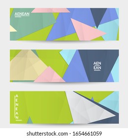 Abstract vector banner template with folded paper overlapping geometric shapes. Environmental design with cut out geometric objects made of recycled reused paper. Top view geometric pattern.