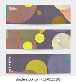 Abstract vector banner template with folded paper overlapping geometric shapes. Environmental design with cut out geometric objects made of recycled reused paper. Top view geometric pattern.