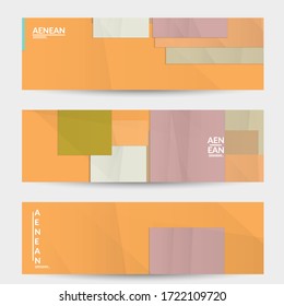 Abstract vector banner template with folded paper overlapping geometric shapes. Environmental design with cut out geometric objects made of recycled reused paper. Top view geometric pattern.