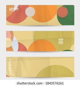Abstract vector banner template with folded paper overlapping geometric shapes. Environmental design with cut out geometric objects made of recycled reused paper. Top view geometric pattern.