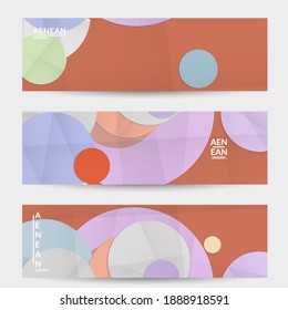 Abstract vector banner template with folded paper overlapping geometric shapes. Environmental design with cut out geometric objects made of recycled reused paper. Top view geometric pattern.