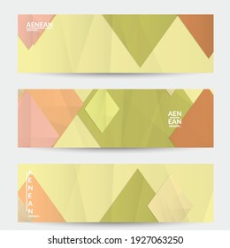 Abstract vector banner template with folded paper overlapping geometric shapes. Environmental design with cut out geometric objects made of recycled reused paper. Top view geometric pattern.